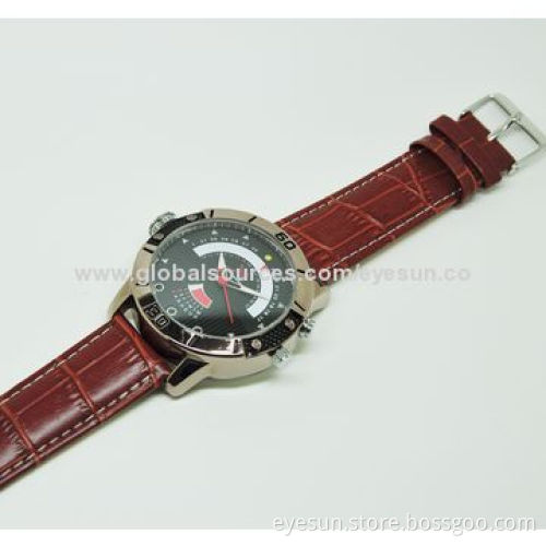 H.264 and Night Vision 720P Waterproof Watch Camera with LED Light and Interface Auto Adjustment
